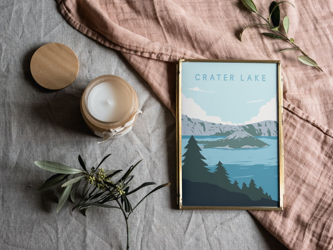 Crater Lake Travel Poster