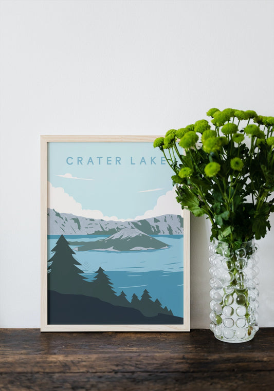 Crater Lake Travel Poster